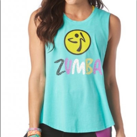 Zumba Dance Outside Open Back Tank Size Large - Picture 3 of 4